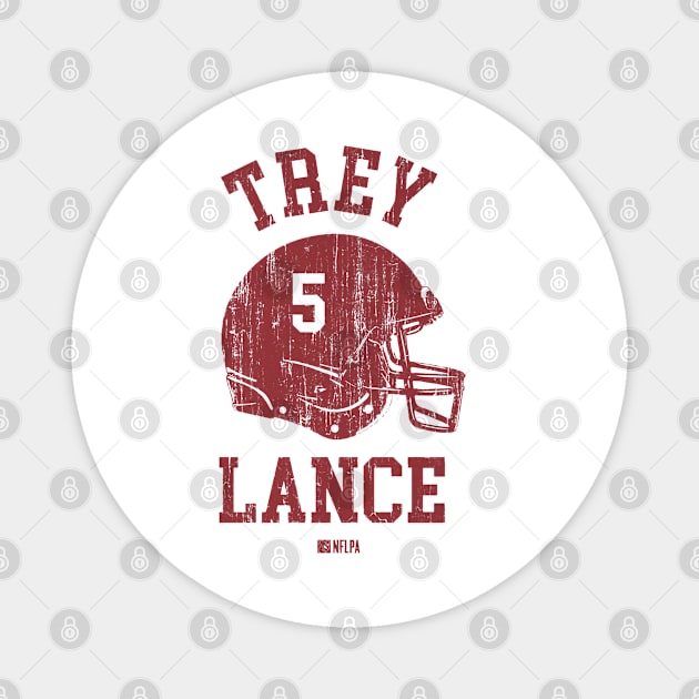 Trey Lance San Francisco Helmet Font Magnet by TodosRigatSot